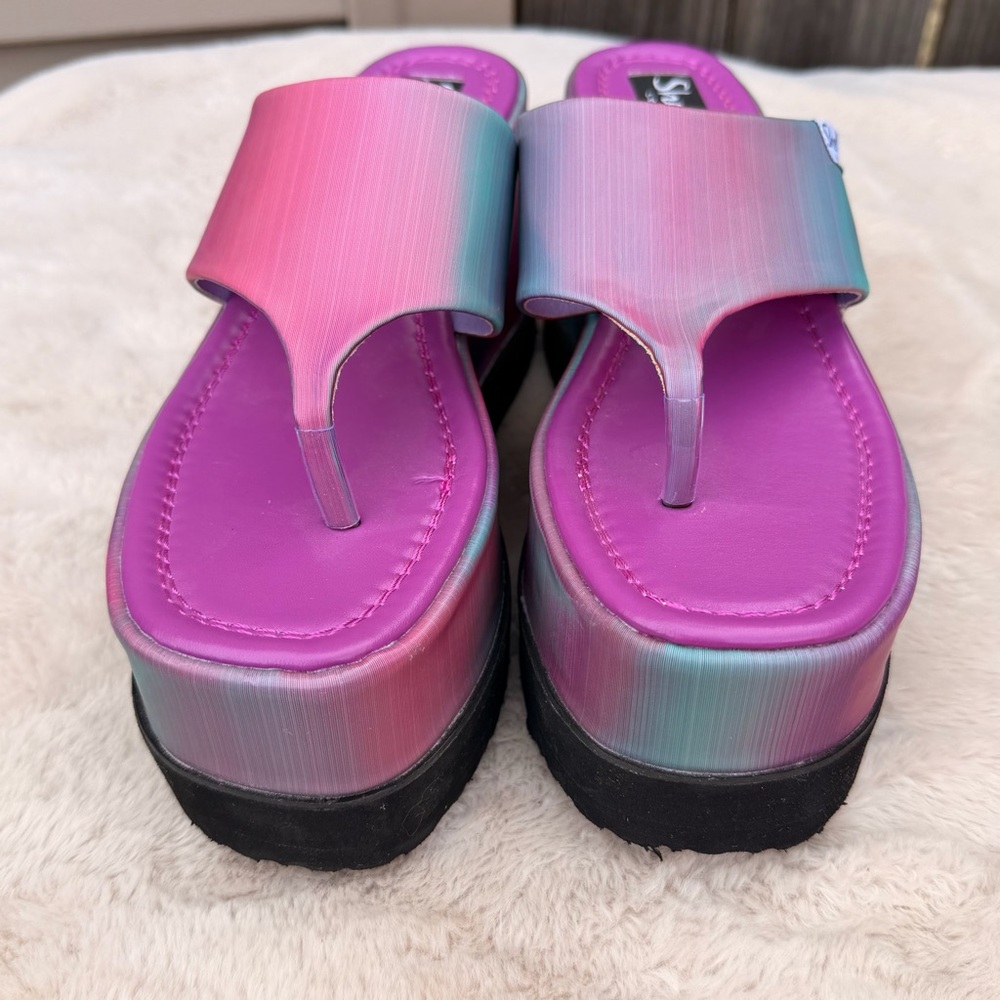 NEW Shellys London Dolls Kill Pink and Purple Platform Sandals Size 9 - Picture 5 of 12